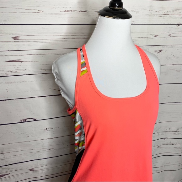 Fabletics Neon Racerback Workout Tank Top Size 6 Small - Picture 3 of 8